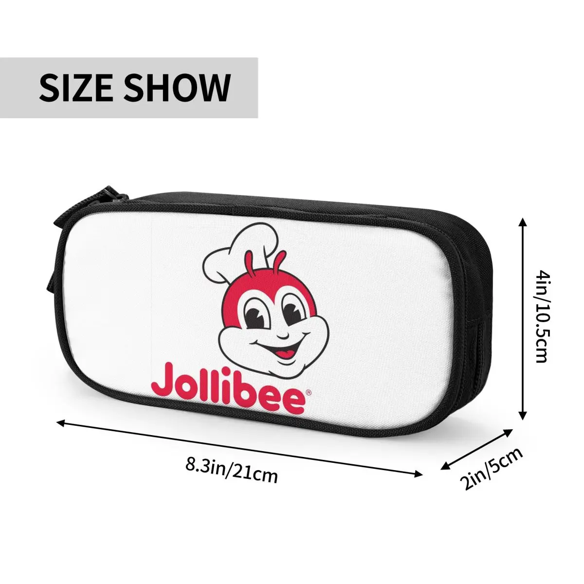 Imagem -04 - Retro Jollibee Pencil Cases Grande Capacidade Pen Bags Pen Box Pencil Pouch para Meninos e Meninas Estudantes Papelaria Escola e Escritório