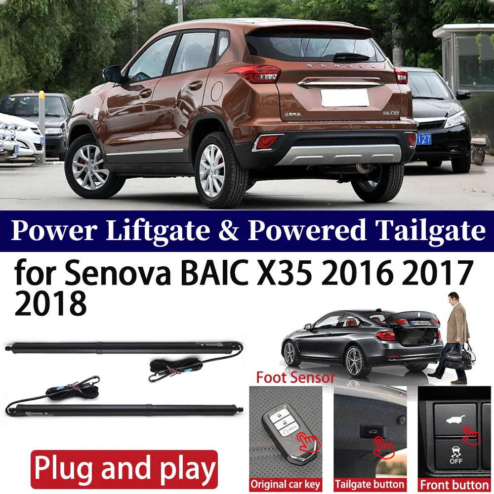 

ZhuCamX for Senova BAIC X35 2016 2017 2018 Car OEM Power Liftgate Automatic One-Click Powered Tailgate Strut Plug and paly
