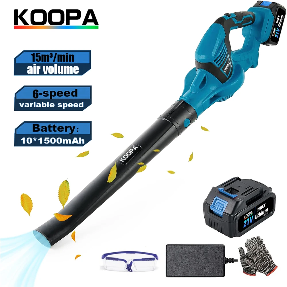 Koopa Cordless 21V 150MPH Electrical Handheld Leaf Blower with 1 Batteries & Charger,Lightweight for Leaf, Snow, Dust Blowing