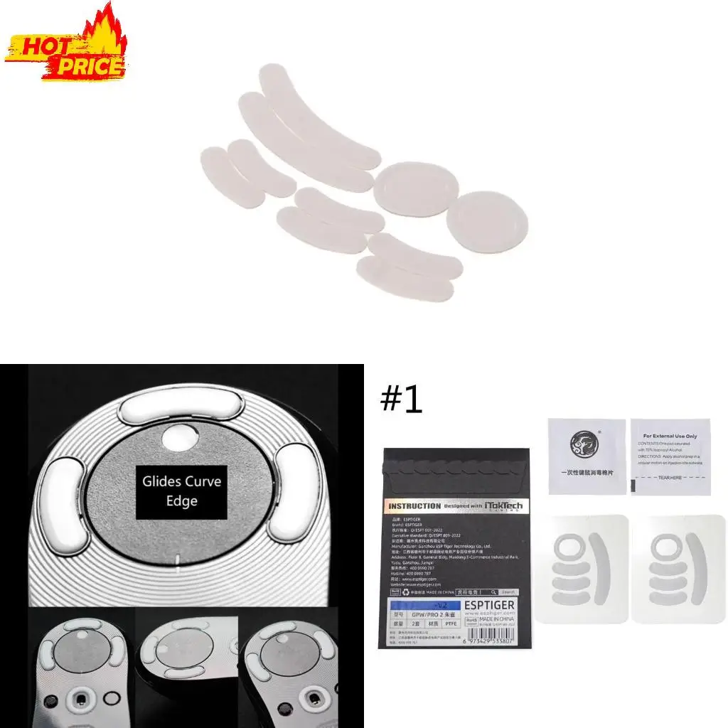 

Esportstiger Mouse Feet Gaming Mouse Skates/ Mouse Feet 1Pack Replacement Mice Feet for G Wireless Mouse