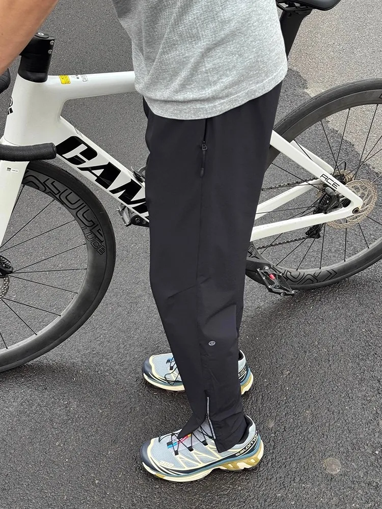 

Ice Skin Cooling Qui Dry Road Горный велосипед Брюки для верховой езды Мужские летние тонкие боковые молнии для похудения Длинные прямые брюки Повседневные брюки...