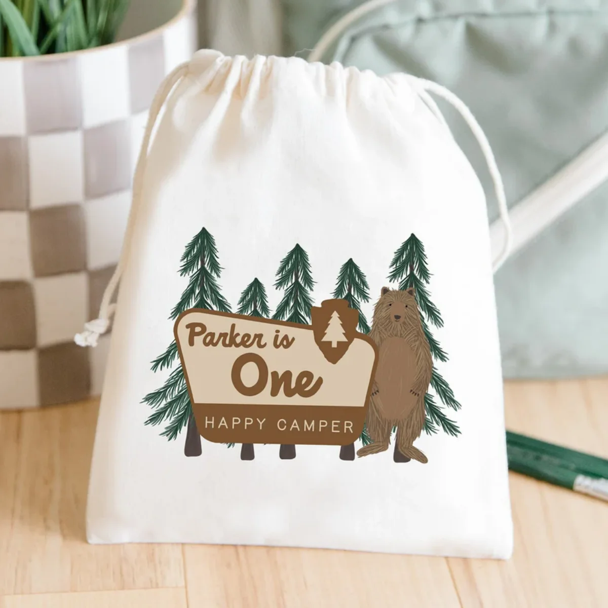 25 PCS Personalized Goodie Bag -Kids Goodie Bag -Customized Goodie Bag -One Happy Camper -Camp Party Theme -Kid Party Favor -Cam