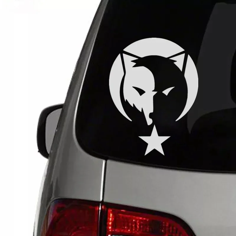 TXCT Personality Funny Turkey Star Moon Wolf Turkey Sticker Waterproof Vinyl Sticker Car Truck Bumper Rear Window, 10cm