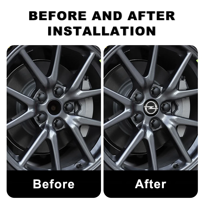 Hub Caps Car Wheel Center Caps Rim Badge Metal Stickers For Opel Astra J Insignia Astra G Corsa Zafira B Mokka Vivaro Meriva view 4