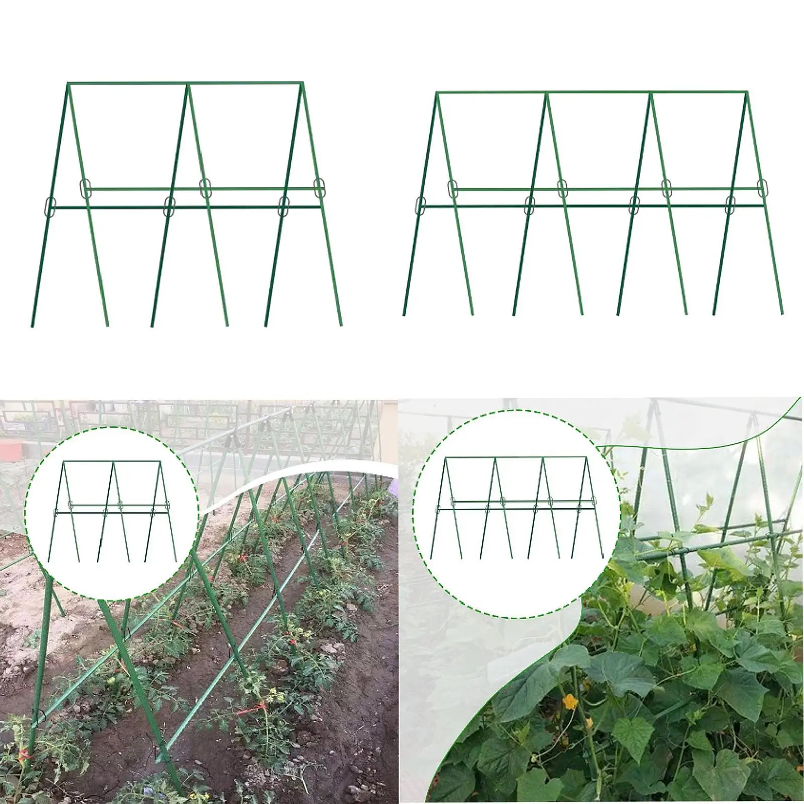 

Металлическая садовая опора-триножка для огурцов, цветов, овощей, тыкв, томатов, бобов