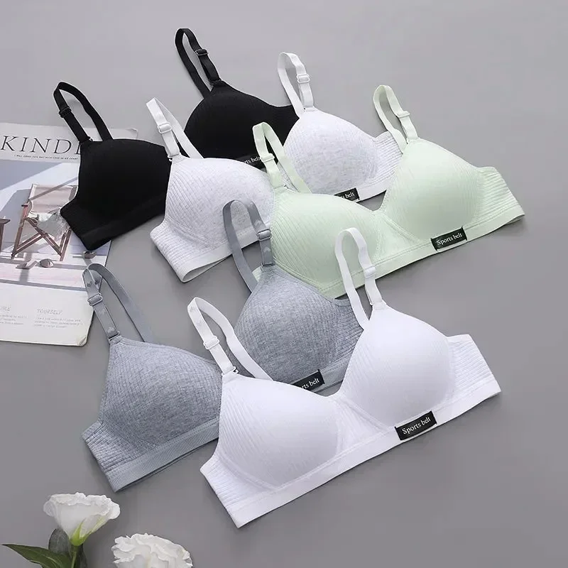 Cotton Underwear Women AB Cup Bra Wireless Gathered Comfort V Brassiere Push Up Lingerie Bralette for Women Seamleass Bras