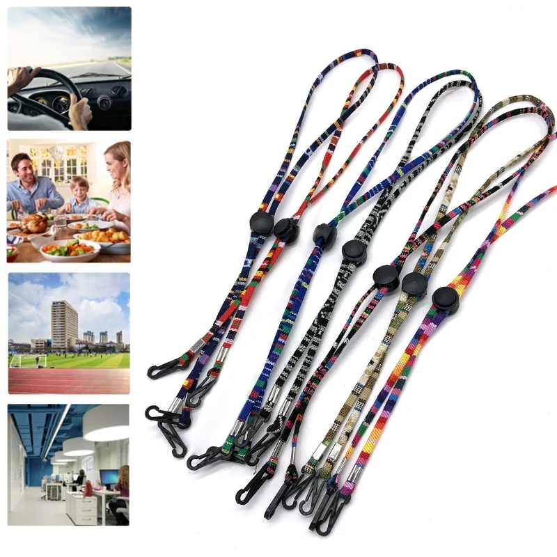 1Pcs Adjustable Face Mask Hanging Rope Face Mask Lanyard Anti-Lost Disposable Mask Holder Traceless Ear Hanging Rope