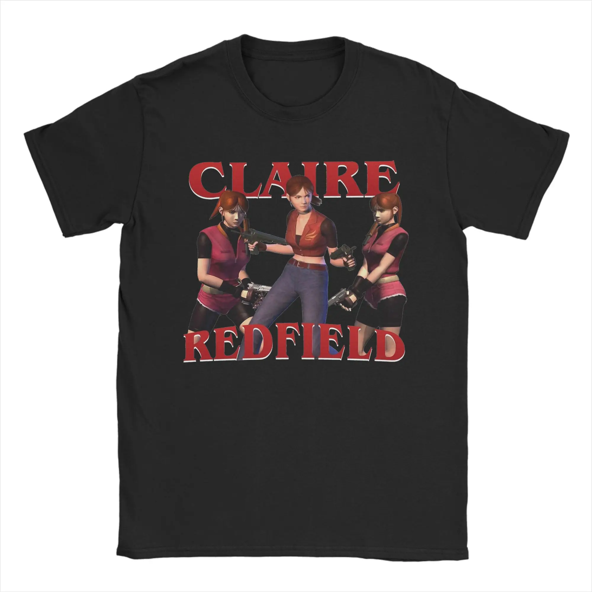 

Funny Residents Evils Claire Redfield T-Shirt for Men O Neck 100% Cotton T Shirts Short Sleeve Tee Shirt 4XL 5XL 6XL Clothing