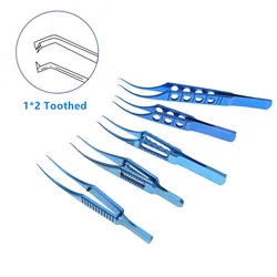 Ophthalmic Forceps Titanium Colibri beaked Toothed Forceps Fine Pierse Tweezers Dental Ophthalmic Surgical Instrument
