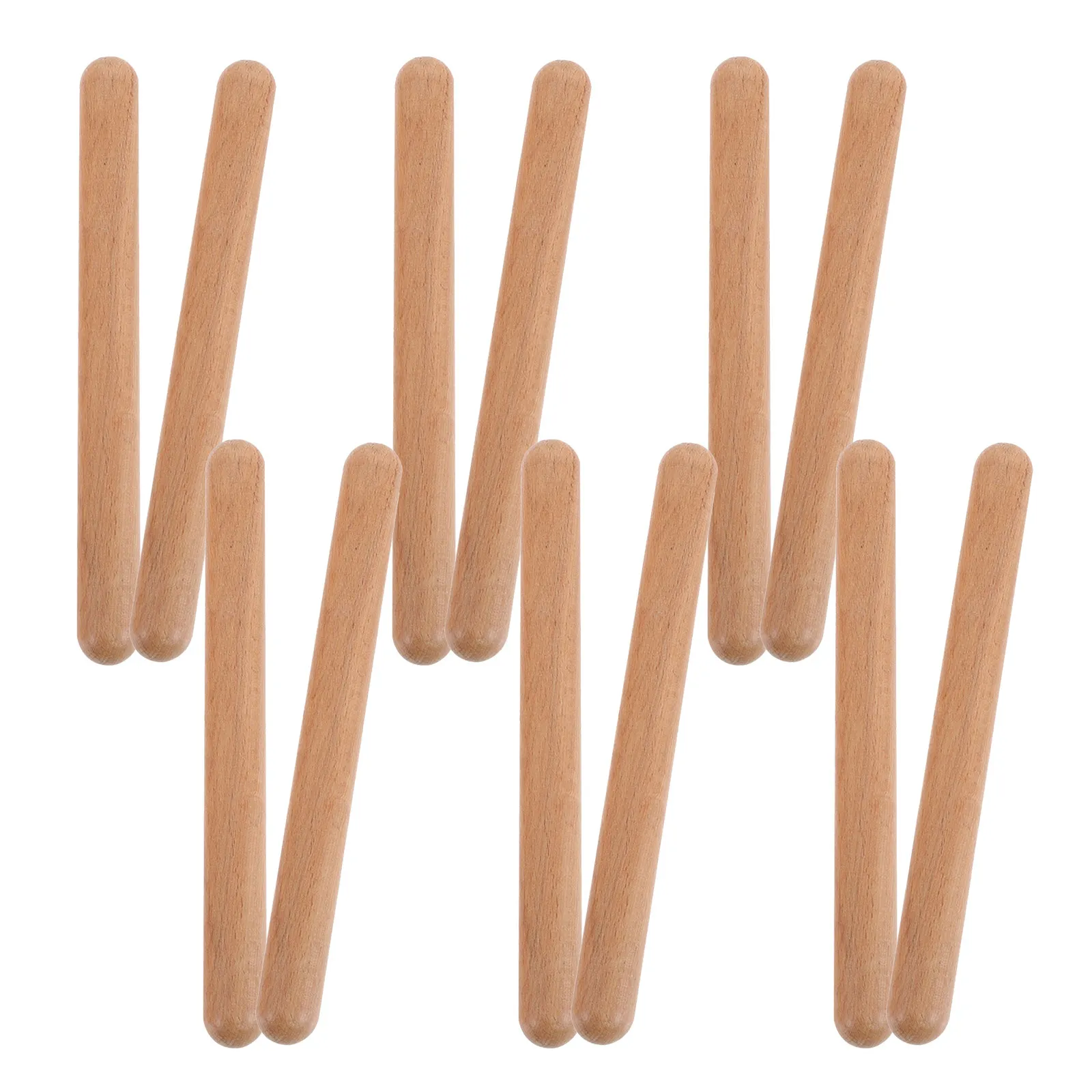 Wooden Rhythm Sticks 12 Pack Kids Percussion Instruments Music Learning Toy for Counting and Rhythm