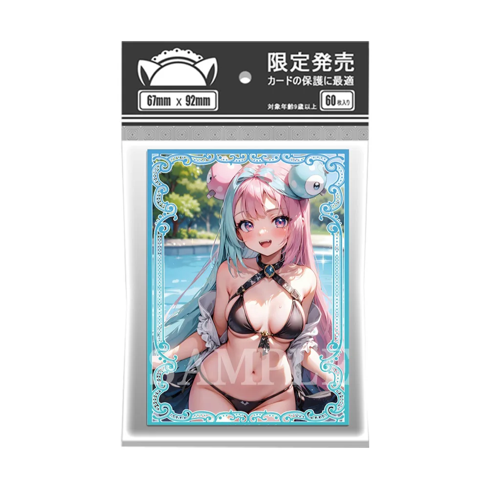 60 PCS 67×92mm Laser Art Anime Card Sleeves Top Loading Board Game Inner Card Sleeves Protector for TCG/PTCG/PKM(Iono)