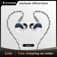 LETSHUOER Astralis Auriculares intrauditivos HiFi de 15.5 mm con diafragma planar de tipo anillo de 5.ª generación, IEM