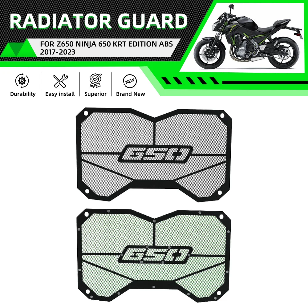 

FOR KAWASAKI Z650 NINJA 650 KRT Edition ABS 2017 2018 2019 2020 2021 2022 2023 Motorcycle Radiator Guard Grille Cover Protector