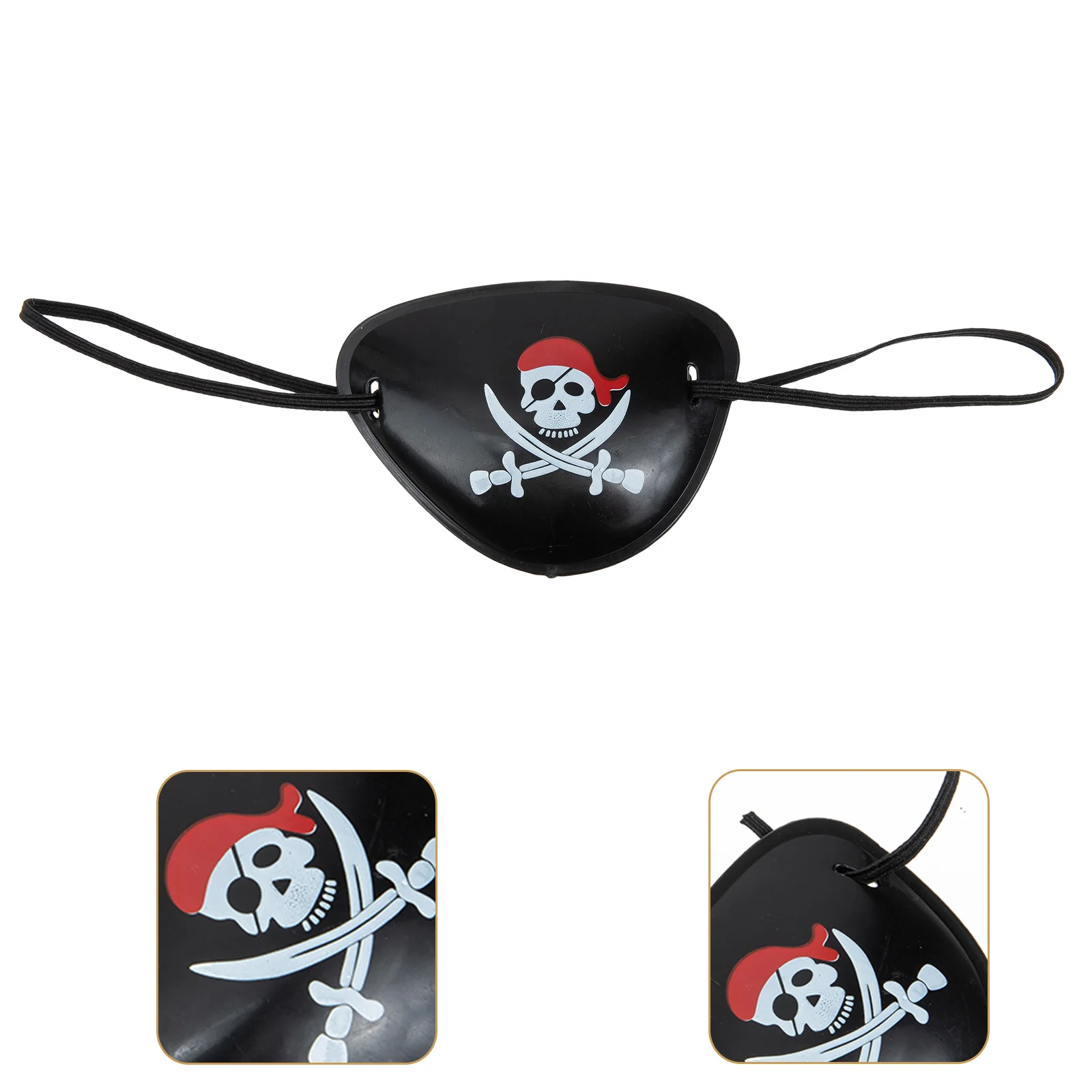 Pirate Blindfold Theme Eye Mask Spoof Patch Halloween Decor Skull Pattern Cosplay Portable Black Accessories