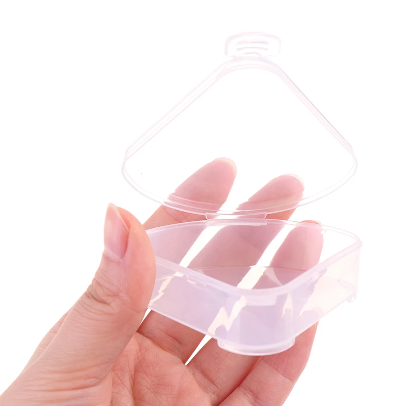 1PCS Puff Box Case For Triangle Puff Triangle Transparent Cosmetic Bag Portable Travel Cosmetic Bags Cosmetic Brush Storage Case