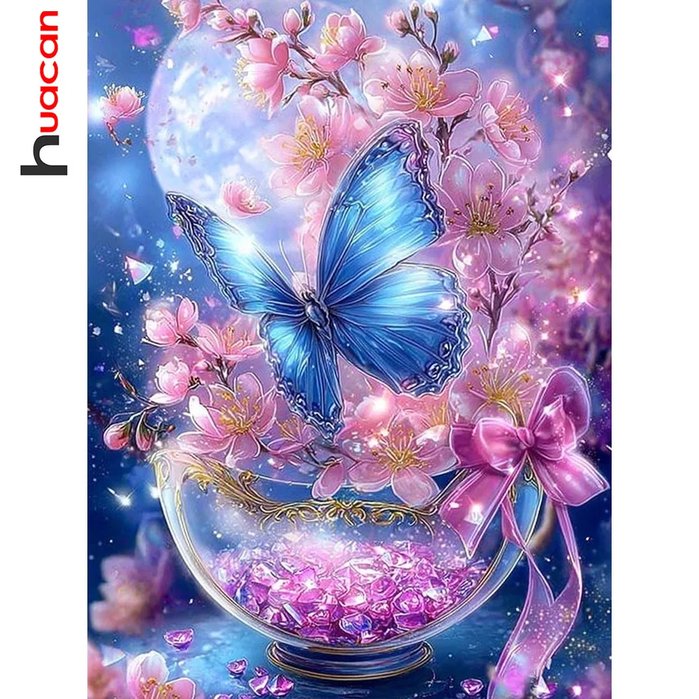 Huacan Neuheiten 2026 Diamantmalerei Schmetterling Pflaumenblüte Diamant-Mosaik Tier- und Blumen-Sets Handgemachtes Geschenk