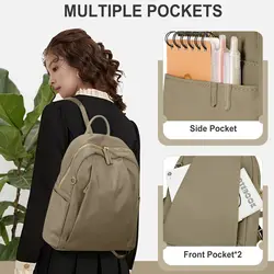 Simple Style Casual Women's Backpack, Travel Laptop Backpack College, Fashion Designer Luxury Brand Bag, Work Commuter Daypack