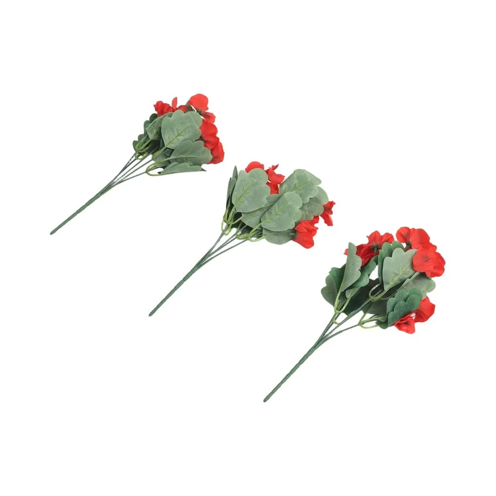 3pcs Colorfast Artificial Pansy Flowers for Indoor Bedroom Decor Outdoor Railings Garden Walkways and Fills 3pcs