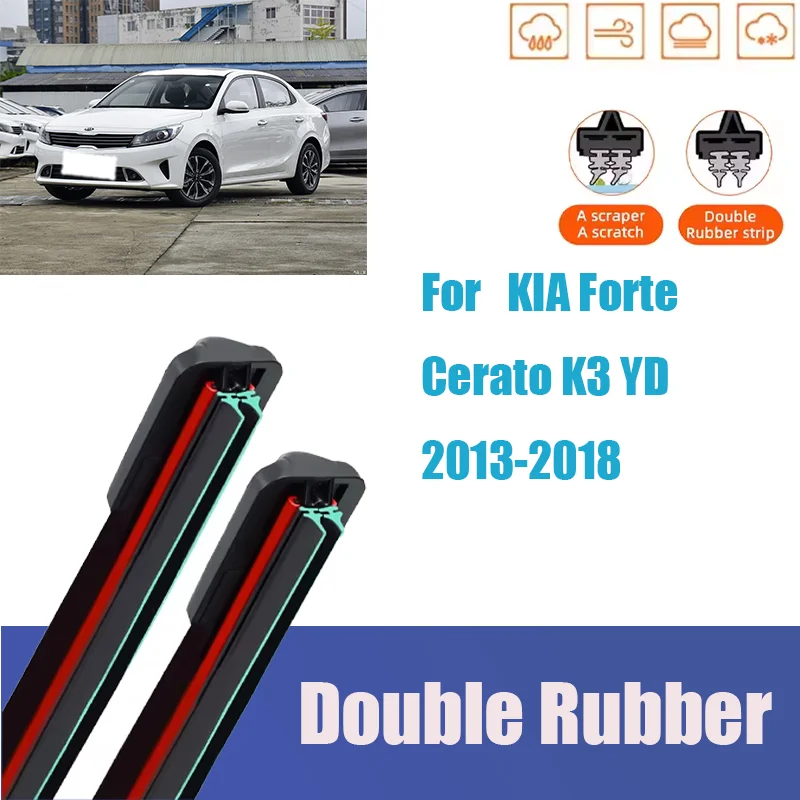 

Car Wiper for KIA Forte Cerato K3 YD 2013-2018 26" + 14" Front Wiper Blades Brushes Cutter Accessories 2015 2016 2017 2018