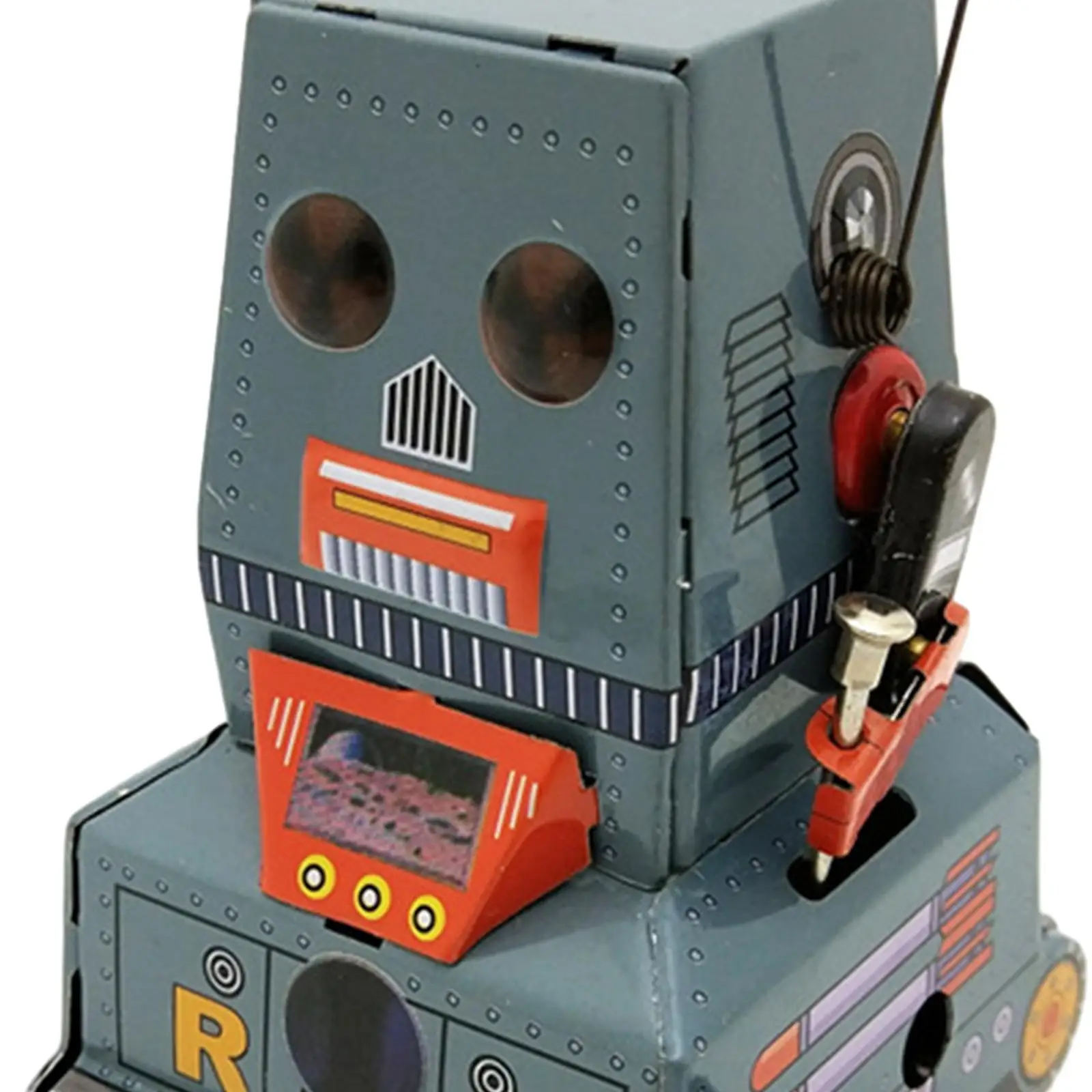 Robot Nakręcany Zabawka Półka na Książki Dekor Retro Kolekcjonerski Nowość Rekwizyt Fotograficzny dla