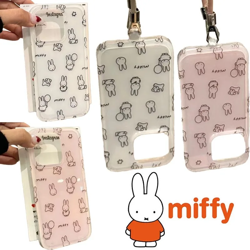 Противоударный противоударный чехол Miffy для iPhone 16, 15, 14, 13, 12 Pro Max, чехол из ТПУ с рисунком, противоударный чехол для мобильного телефона, подарки Противоударный противоударный чехол Miffy для iPhone 16, 15, 14, 13, 12 Pro Max, чехол из ТПУ с рисунком, противоударный чехол для мобильного телефона, подарки
