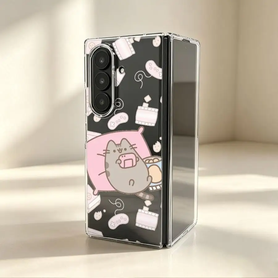 P-Pusheens Handyhülle für Samsung Galaxy Z Fold 8 Ultra ZFold4 ZFold5 ZFold6 ZFold3 ZFold7 Z Fold 7 6 5 4 3