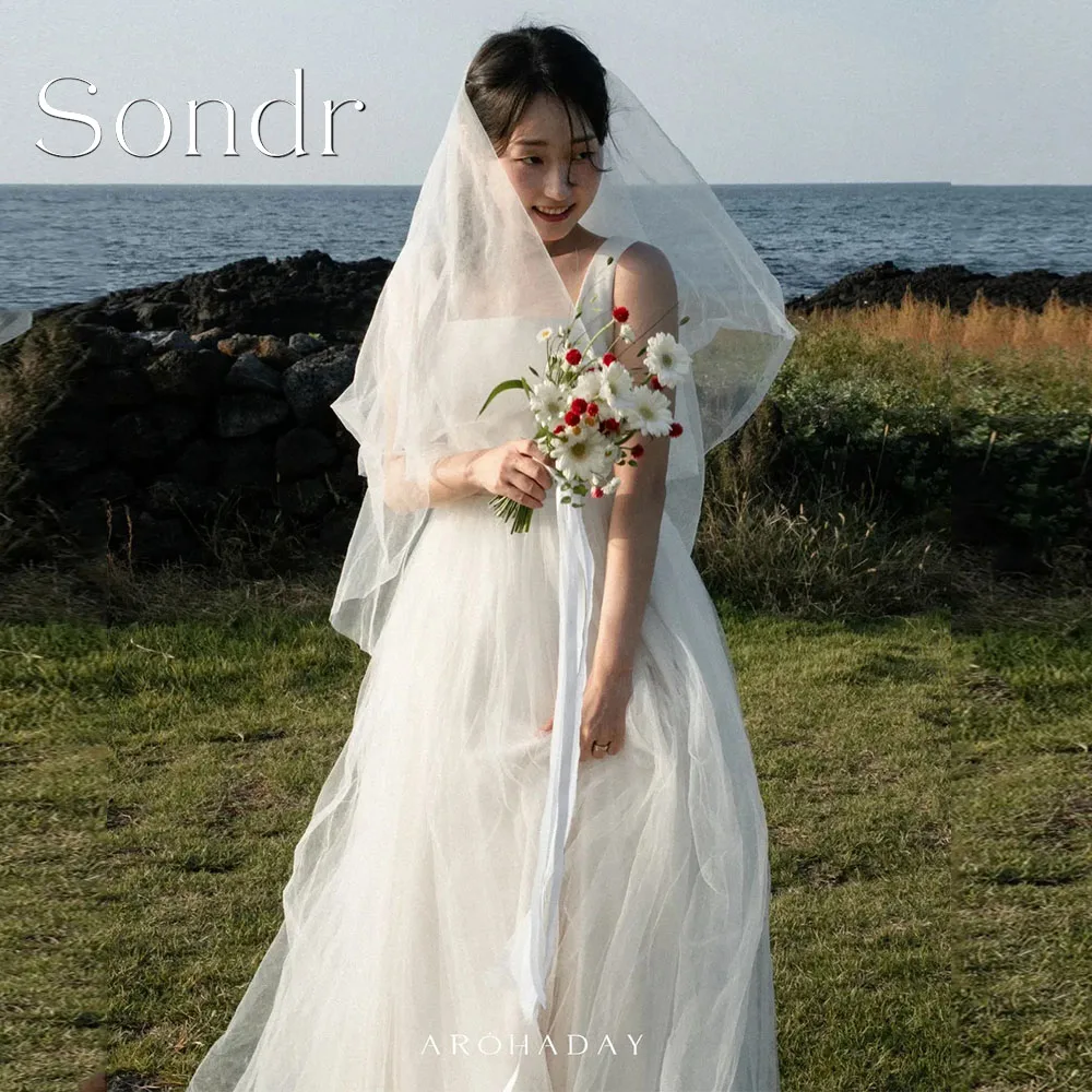 

Sondr Customized 2026 New Korean Wedding Dress Sleeveless Square Collar Bridal Gown Floor Length Photo Shoot Dresses Outdoor