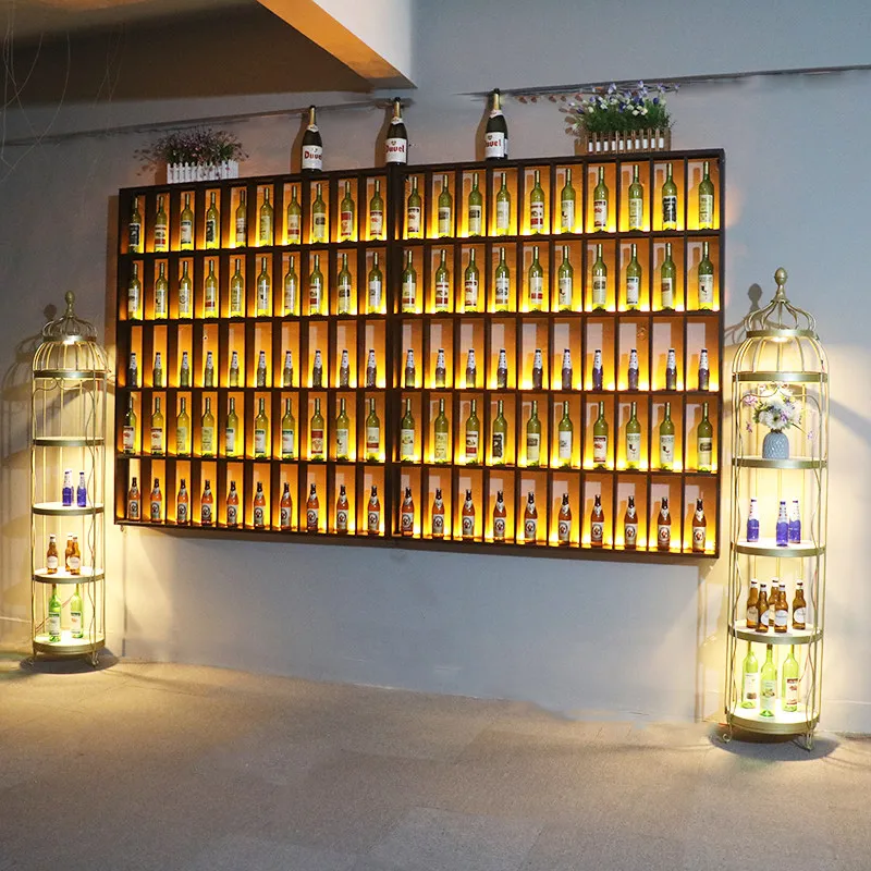 

Cream Style Modern Display Showcase Minimalist Premium Aesthetic Elegant Showcase Cabinet Small Round Adega Bar Furniture