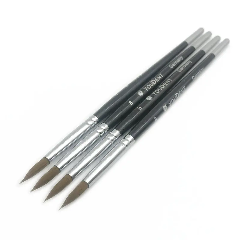 Pluma de cepillo Dental de porcelana de 4 piezas, suministros de laboratorio Dental, Pluma de cepillo Dental, pluma de cepillo de cerámica
