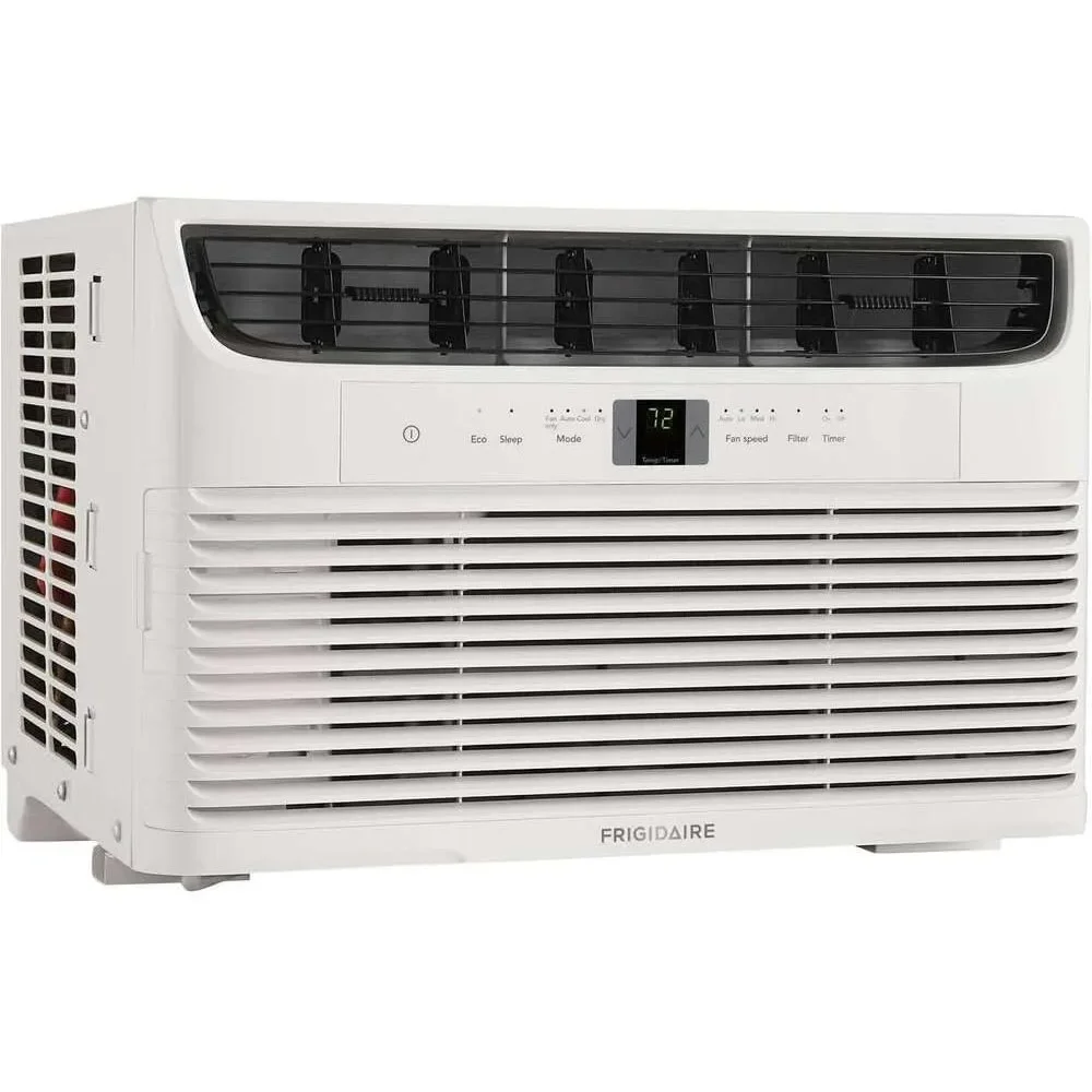 6,000 BTU Window-Mounted Room Air Conditioner, with Multi-Speed Fan, Sleep Mode, Programmable Timer, in White