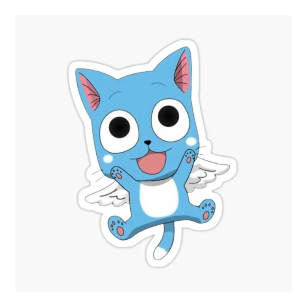 Happy From Fairy Tail Sticker Car Window Bumpers Die-cut Vinyl Stickers Decorative Accessories