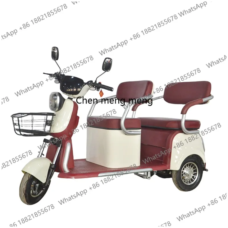 New Style New High Quality Manufacturer 2 Row Seats Open Electric Tricycle 3 Wheel  Adult Electric Tricycles