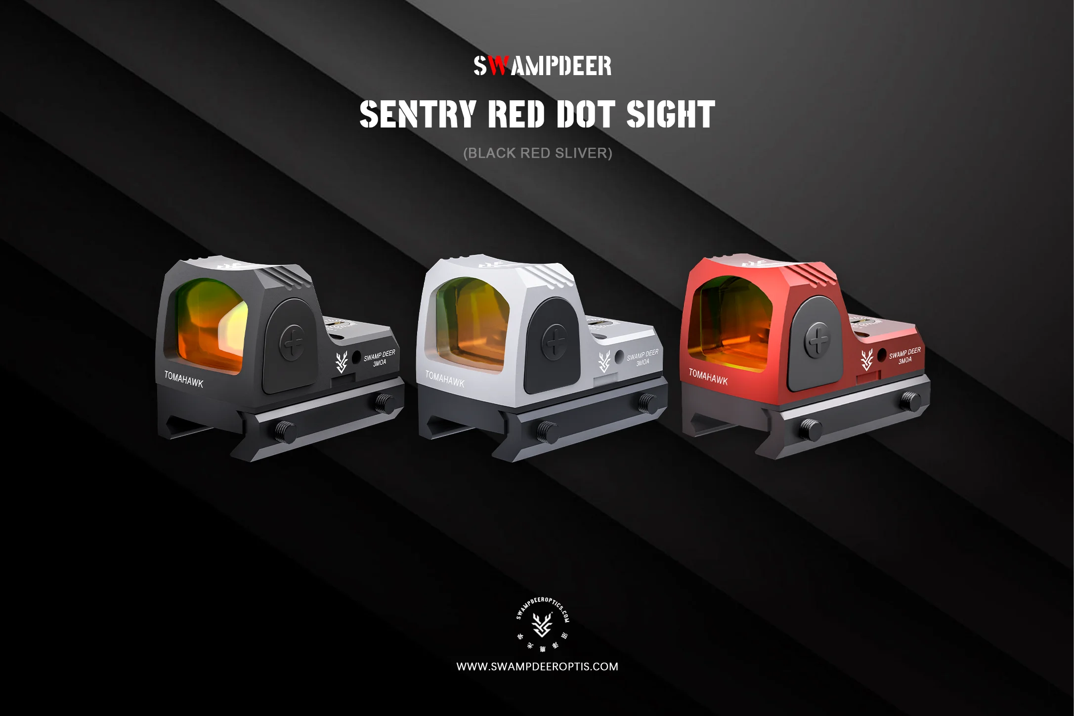 

SWAMP DEER Sentry Red Dot Reflex Sight 3MOA Collimator With Glock 17 19 Mount Scope Optics Riflescope Fit Airsoft Weapons 20mm