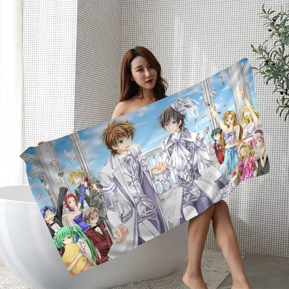 Classic Mecha Anime C-Code G-Geass Microfiber Beach Towel Absorbent Quick dry Soft Yoga Swimming Resort Mountain Climbing Towel
