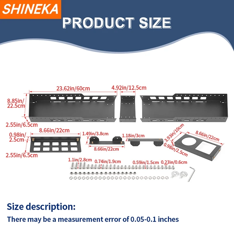 SHINEKA سيارة الخلفي الجذع تخزين الرف التوسع المنظم قوس لسوزوكي جيمي 4 باب 2019 2020 2021 2022 2023 2024 2025 حتى