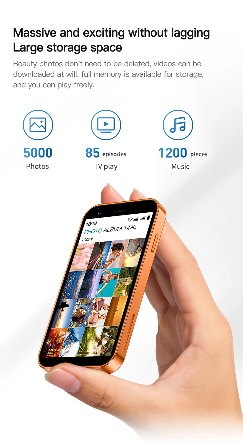SERVO 18SE Mini Smartphone 3.0inch HD Display 3G WCDMA 2GB+16GB GPS Android Small Portable Cellphone Dual SIM Standby Play Store