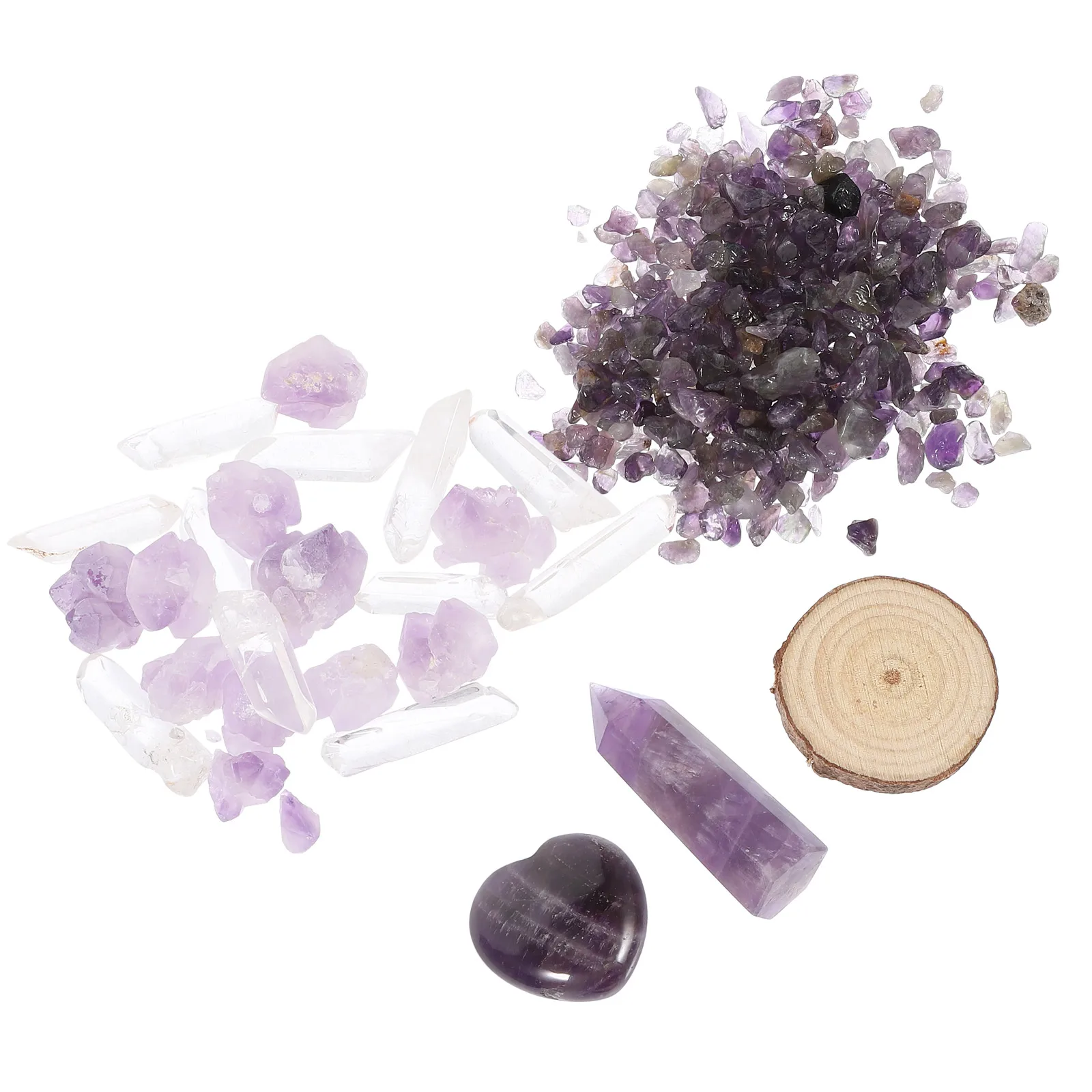 

Crystal Stone Set Decorative naments for Planters Desktop Natural Stones Collections Small Crystals Home Garden Wedding Holiday