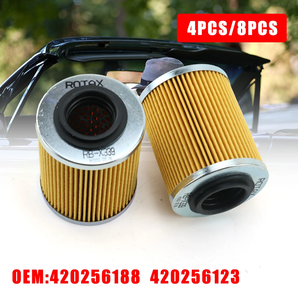 4 шт./8 шт., автомобильный масляный фильтр 420256188 420956123 для Spark 900 GTS 130 GTI 155 GTR 230 GTI 90 Rotax GTI SE 130 293300086