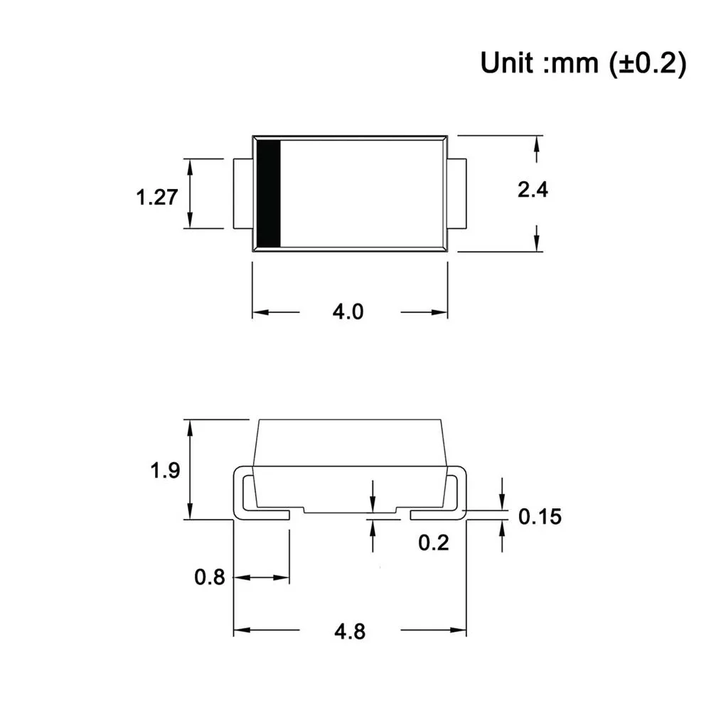 100 Pcs S1M SMD Rectifier Diode 1A 1000V SMA DO-214AC 1 Amp 1000 Volt Electronic Silicon Diodes