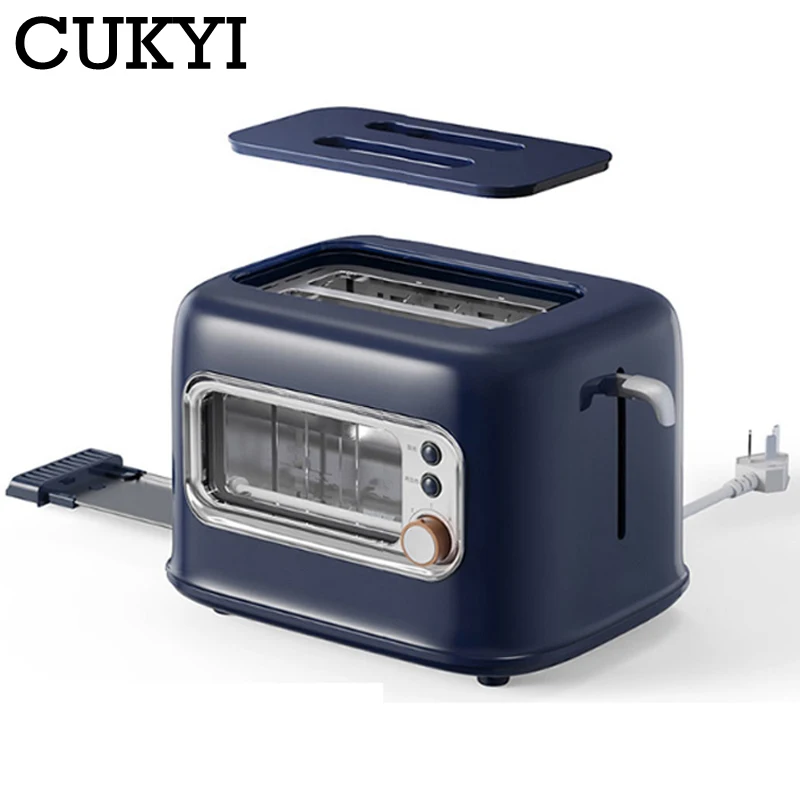 CUKYI 700W Small Bread Toaster Automatic Fast Heating Machine Breakfast Sandwich Maker Baking Tool 220V Household appliance