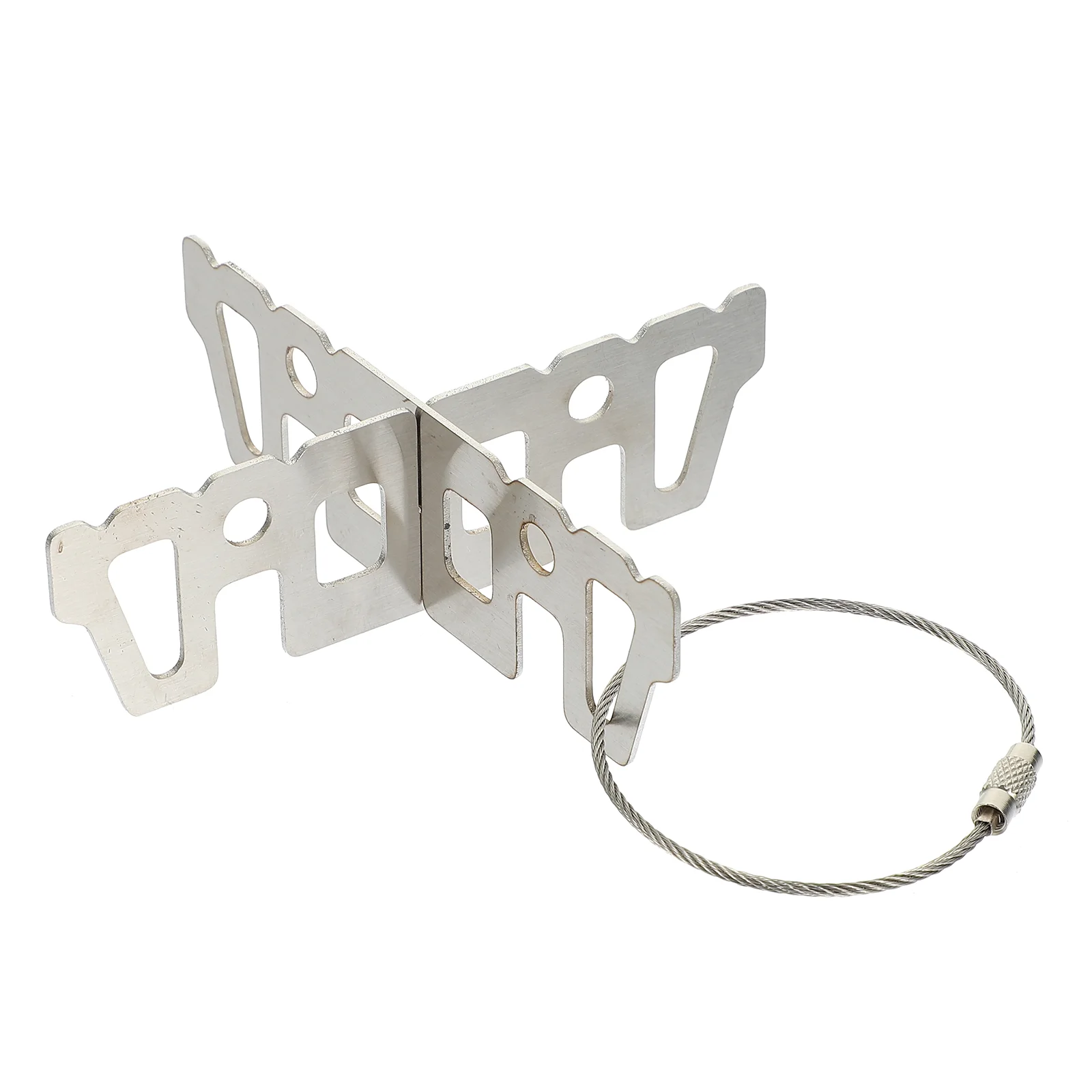 

Alcohol Stove Bracket Grill Stand Camping Bottle Cooking Gear Accessory Holder Support Set Fire Pit