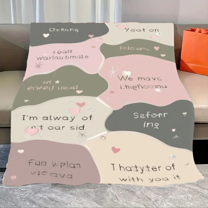

Flannel Blanket-Soft Lightweight All-season Soft Cozy Baby Blanket with Cute Heart and Star Prints