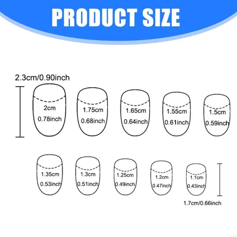Q1FBアーモンドプレスオンネイルグリッター12サイズのネイルに偽のネイルスティック、24％のフランスのネイルヒントDIYネイルアートの装飾
