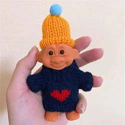 Portable PVC Lucky Doll Protective Shell Cute Troll Doll Decorate Holder Anti Fall Storage Case Festive Party Child Small Gifts