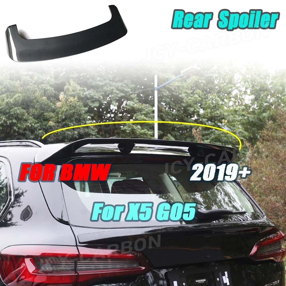 

JCYECF ABS глянцевый черный задний спойлер на крышу для BMW X5 G05 2019 + спойлер на заднее крыло карбоновый вид