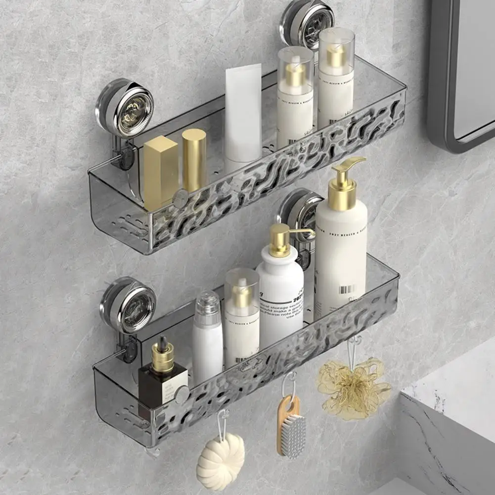 

Bathroom Corner Storage Rack Suction Cup Shower Rack Wall Storage Rack No-drill Shampoo Organizer Wall Mount Corner Shelf