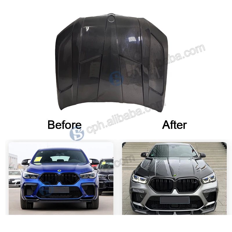 عالية الجودة LD نمط سيارة تجميل حقيقي ألياف الكربون محرك بونيه هود لسيارات BMW X5 X6 G05 G06 2019 + X5M X6M