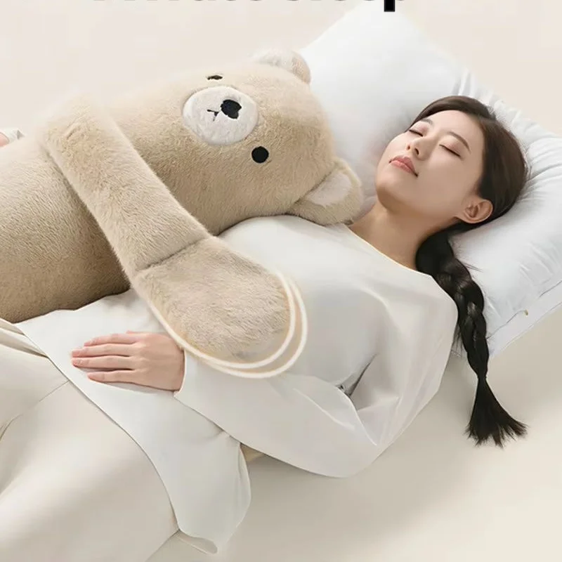 White Bear Lord Soothes Sleeping Pillow For Girls Patting Sleeping Artifact For Adults Side Sleeping Leg Clamp Soothing Doll