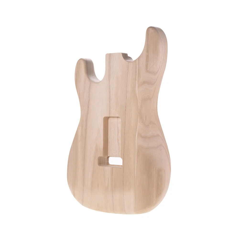 ST01-TM Unfinished Handcrafted Guitar Body Candlenut Wood Electric Guitar Body Guitar Barrel Replacement Parts