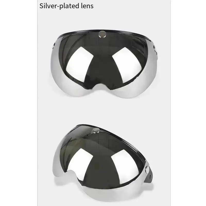 Universal 3-button lens retro 3-button W-lens motorcycle electric vehicle helmet flying helmet wind and sun mirror cover